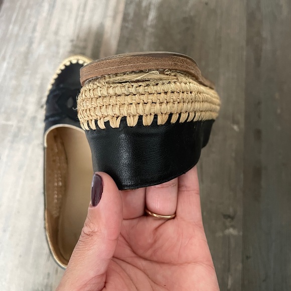 CHANEL Lambskin Leather & Woven Raffia Espadrilles - Picture 5 of 8